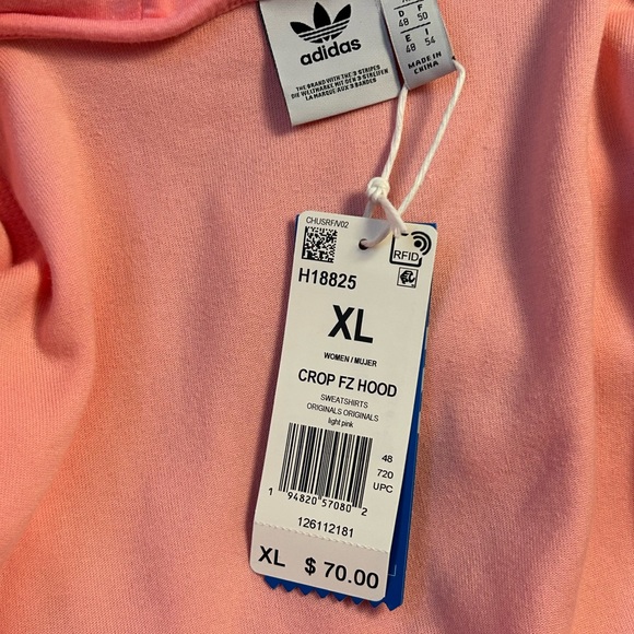 💞Adidas Velour crop sweater💕 - Picture 4 of 7